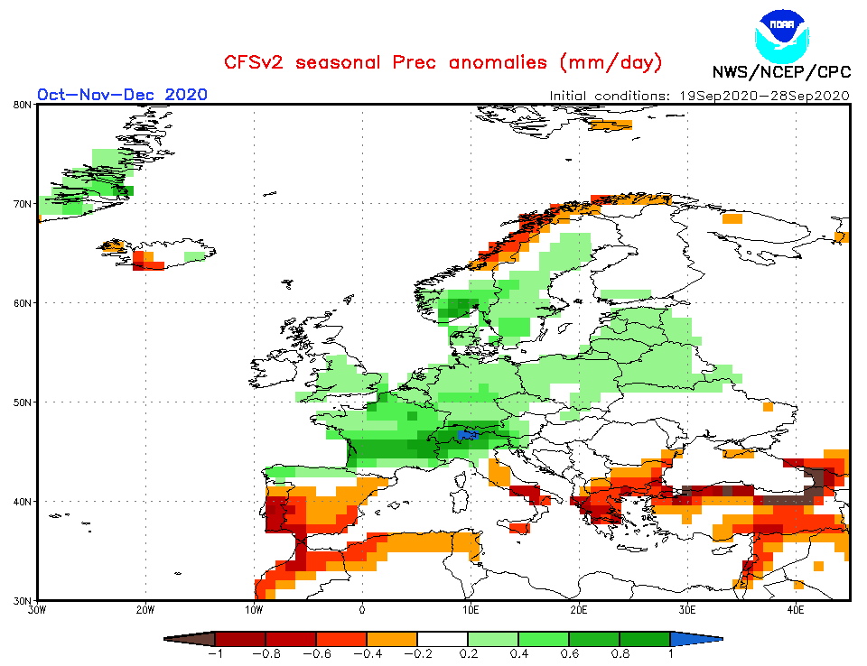 AleaSoft - Weather outlook forecast climate rainfall Europe