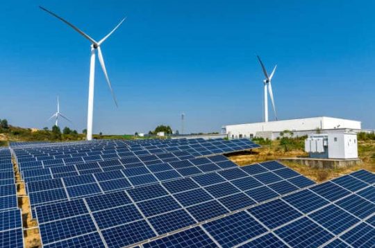 Solar panels and wind power generation equipment